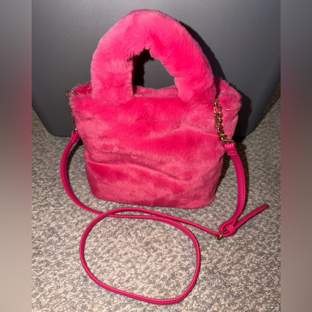Juicy Couture Free Love Fluffy Mini Tote Or Crossbody Removable Strap NWT - Picture 9 of 9